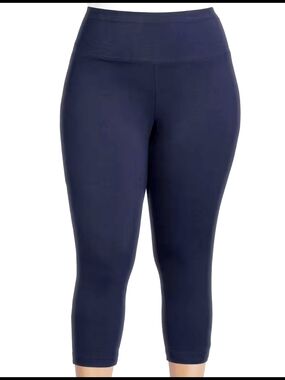 terra & sky Navy Capris Plus Size 3X